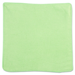 Microfiber Cleaning Cloths, 12 x 12, Green, 24/Pack